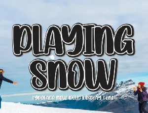 Playing Snow Display font