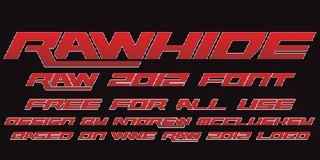 Rawhide Raw 2012 font