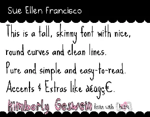 Sue Ellen Francisco font