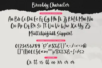 Brooldy Script font