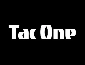Tac One font