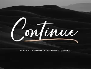 Continue font