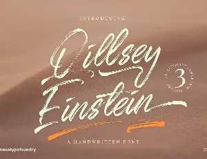 Qillsey Einstein Brush font