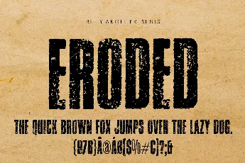 ERODED PERSONAL USE font