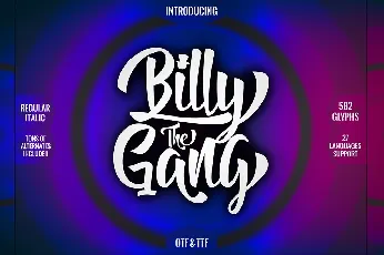 Billy The Gang font