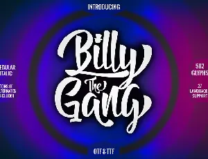 Billy The Gang font