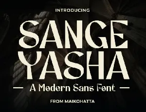 Sange Yasha font