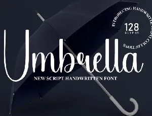 Umbrella Handwritten Typeface font