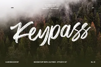 Keypass Brush font