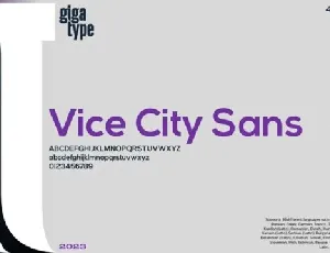 Vice City Sans Family font