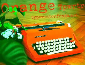 Orange Typewriter font