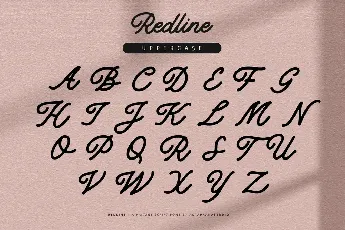 Redline font