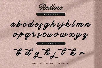 Redline font