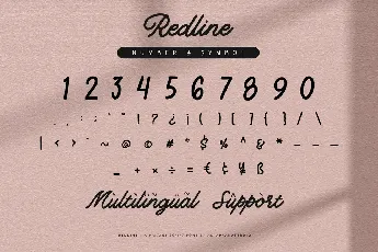 Redline font