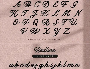 Redline font