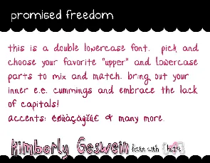 Promised Freedom font