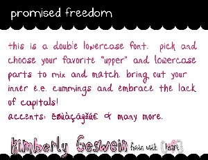 Promised Freedom font