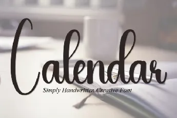 Calendar Script font