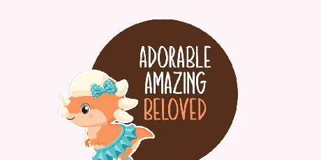 Cute Dinosaur font