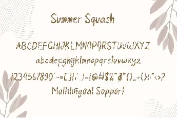 Summer Squash font