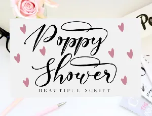 Poppy Shower Calligraphy font