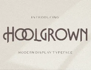 Hoolgrown font