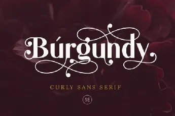 Burgundy font