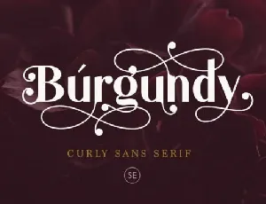 Burgundy font