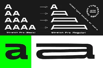 Stretch Pro Futuristic Typeface font