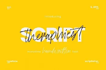 Theraphiest Script font