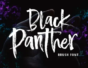 Black Panther Brush font