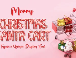 Christmas Santa Cart Display font