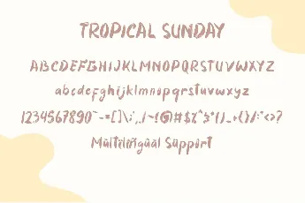 Tropical Sunday font