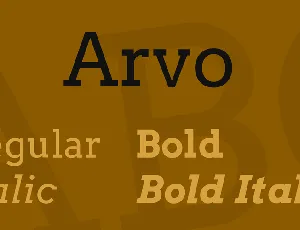 Arvo font