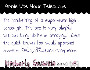 Annie Use Your Telescope font