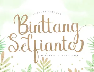 Binttang Selfianto font