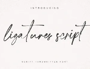 Ligatures Script font