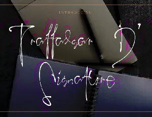 Traffalgar D’ Signature font