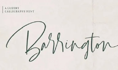 Barrington Calligraphy Free font