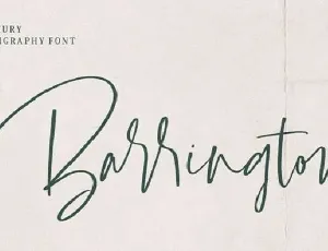 Barrington Calligraphy Free font