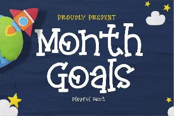 Monthly Goals A Playful font