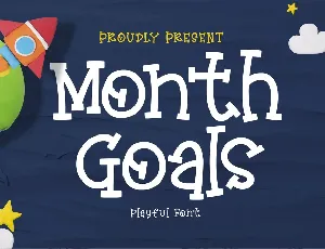 Monthly Goals A Playful font