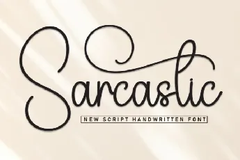 Sarcastic Script font