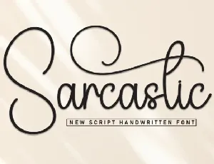 Sarcastic Script font