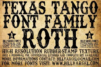 TEXAS TANGO EXTRA ROTH PERSONAL font