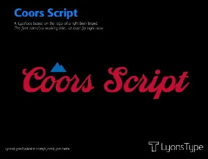 Coors Script font
