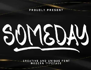 Someday Display font