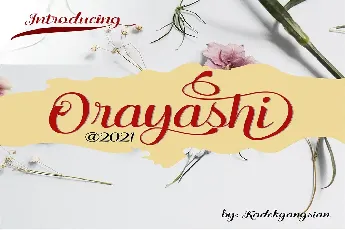 Orayashi font