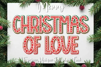 Christmas Of Love Display font