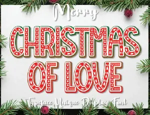 Christmas Of Love Display font